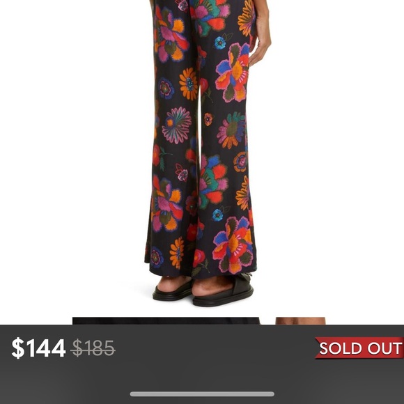 Farm Rio 🌺 Black Macaws Garden Pants - Picture 5 of 10